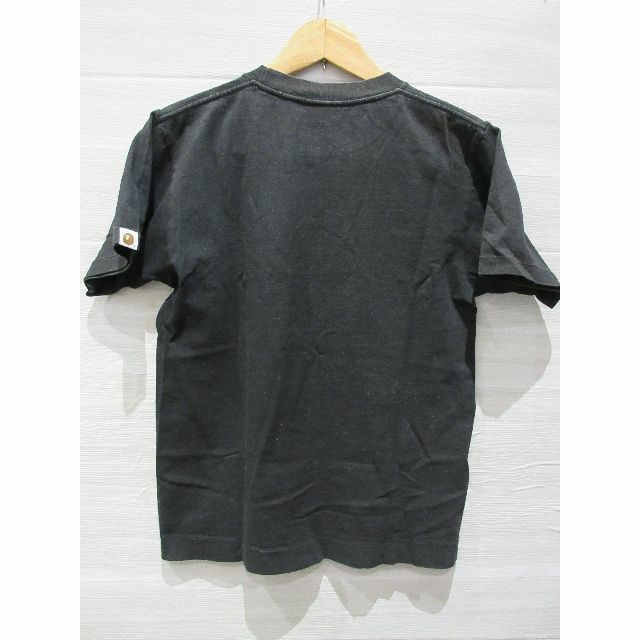 A BATHING APE(アベイシングエイプ)の[U5706]アベイシングエイプ ビッグロゴ 迷彩 黒 Sサイズ メンズのトップス(Tシャツ/カットソー(半袖/袖なし))の商品写真