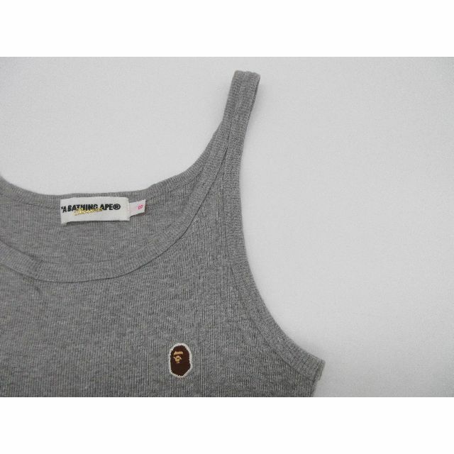 A BATHING APE(アベイシングエイプ)の[U5710]アベイシングエイプ タンクトップ グレー Sサイズ メンズのトップス(Tシャツ/カットソー(半袖/袖なし))の商品写真