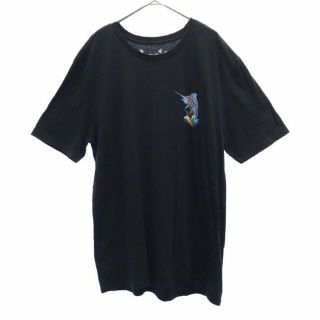 ハーレー(Hurley)のハーレー フィッシュ プリント 半袖 Tシャツ M ブラック Hurley クルーネック メンズ 【中古】  【230605】 メール便可(Tシャツ/カットソー(半袖/袖なし))