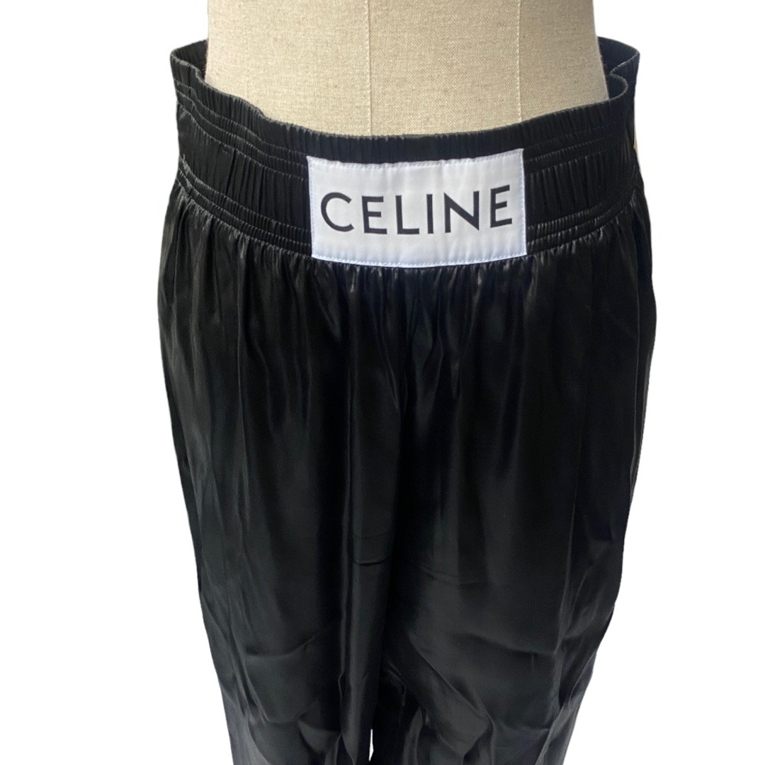 [USED/]CELINE セリーヌ その他ボトムス ボクシングパンツ ジョガーパンツ ロゴ 34 サテン 2P698199Q ブラック アセテート シルク 34 2P698199Q  tdc-000902-4d