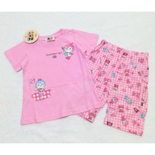 アンパンマン(アンパンマン)の新品　100cm　アンパンマン　夏おしゃれ女の子半袖Tシャツ分丈パンツ　ピンク(Tシャツ/カットソー)