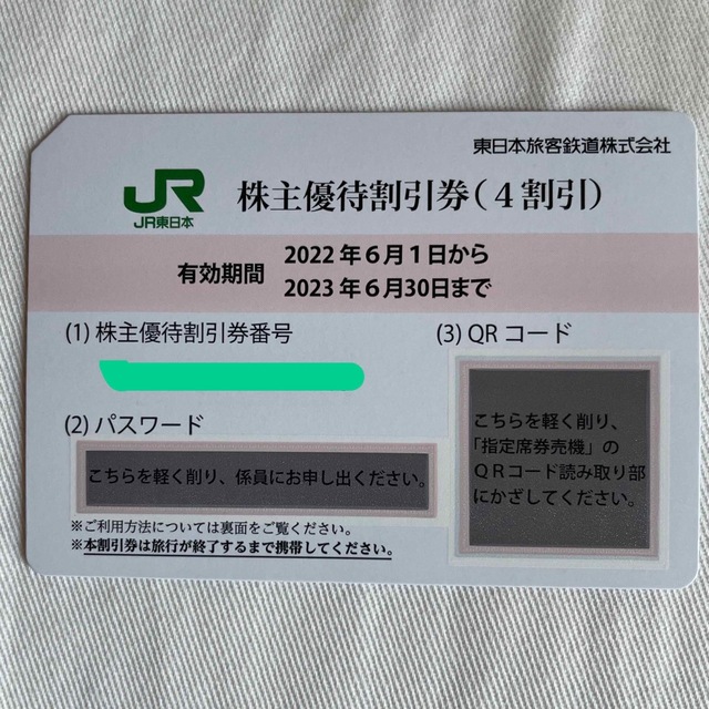 JR - JR東日本 株主優待割引券 1枚の通販 by ぱんだがーる's shop ...