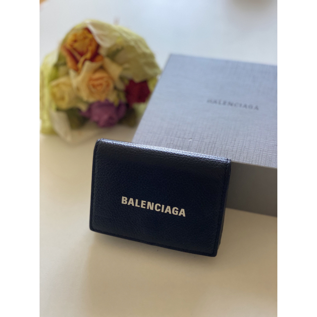 Balenciaga 黒 三つ折財布 箱あり