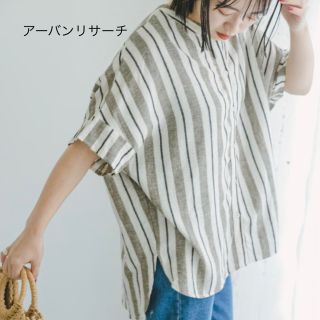 アーバンリサーチ(URBAN RESEARCH)のリネンレーヨンフレンチシャツ ITEMS アーバンリサーチ(シャツ/ブラウス(半袖/袖なし))