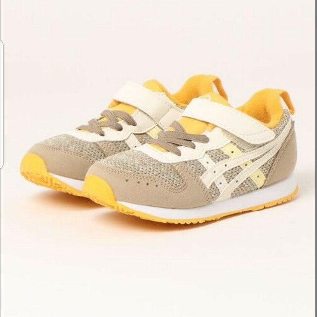 asics(アシックス)の【新品】ASICS スクスク ミクト MINI MC 茶 黄 19.5 キッズ/ベビー/マタニティのキッズ靴/シューズ(15cm~)(スニーカー)の商品写真