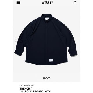 23SS WTAPS TRENCH LS BD シャツ ネイビー S