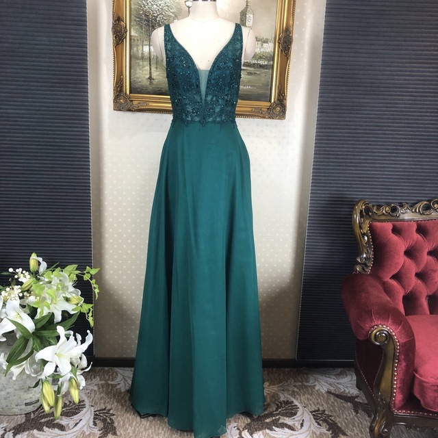 新品☘️Aラインロングドレス演奏会ステージ誕生パーティーキャバ嬢