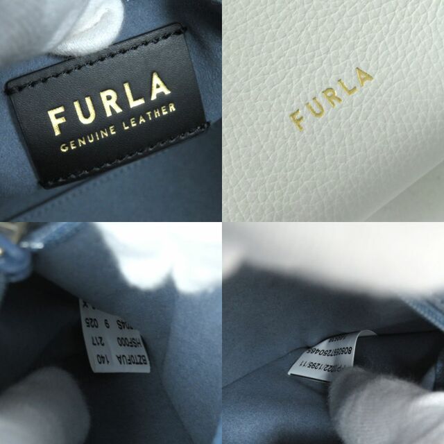 Furla(フルラ)の極美品△FURLA フルラ NET M レザー トートバッグ VENUS ハート形 キーリングチャーム付き 2点セット ホワイト系 レディース 大人可愛い レディースのバッグ(トートバッグ)の商品写真