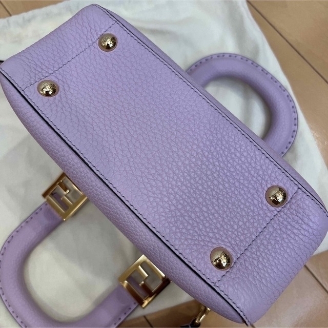 FENDI フェンディ♡パープルレザー ミニトート FFトート
