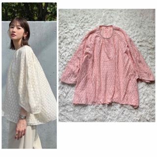 クラネ(CLANE)の極美品✨クラネ カットソー 夏服 プルオーバー 花柄 レース 刺繍 トップス(カットソー(長袖/七分))