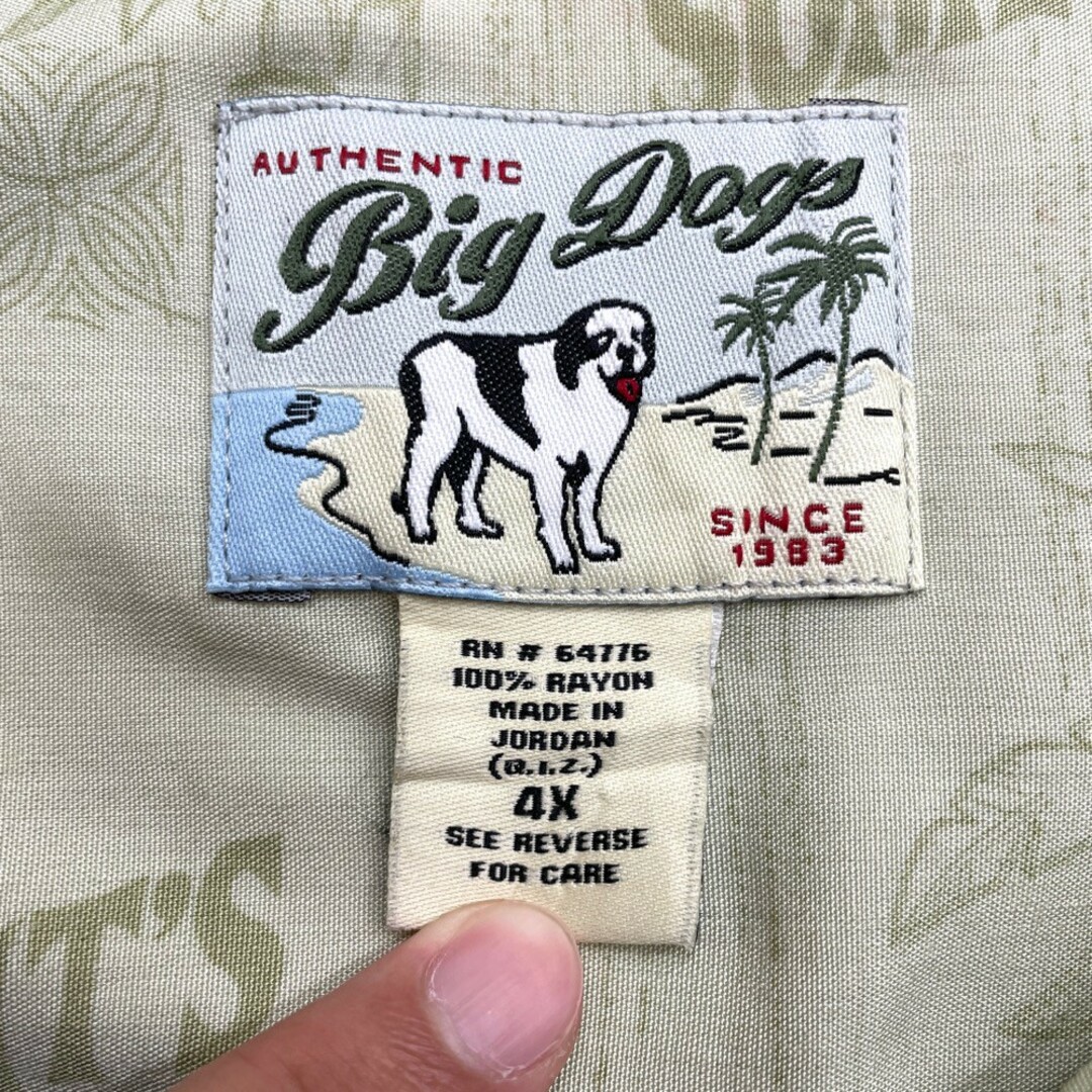 【中古】 USA VINTAGE BIG DOGS アメリカ古着わんこデザインアロハシャツ シャツ - presenze.ofmconv.net