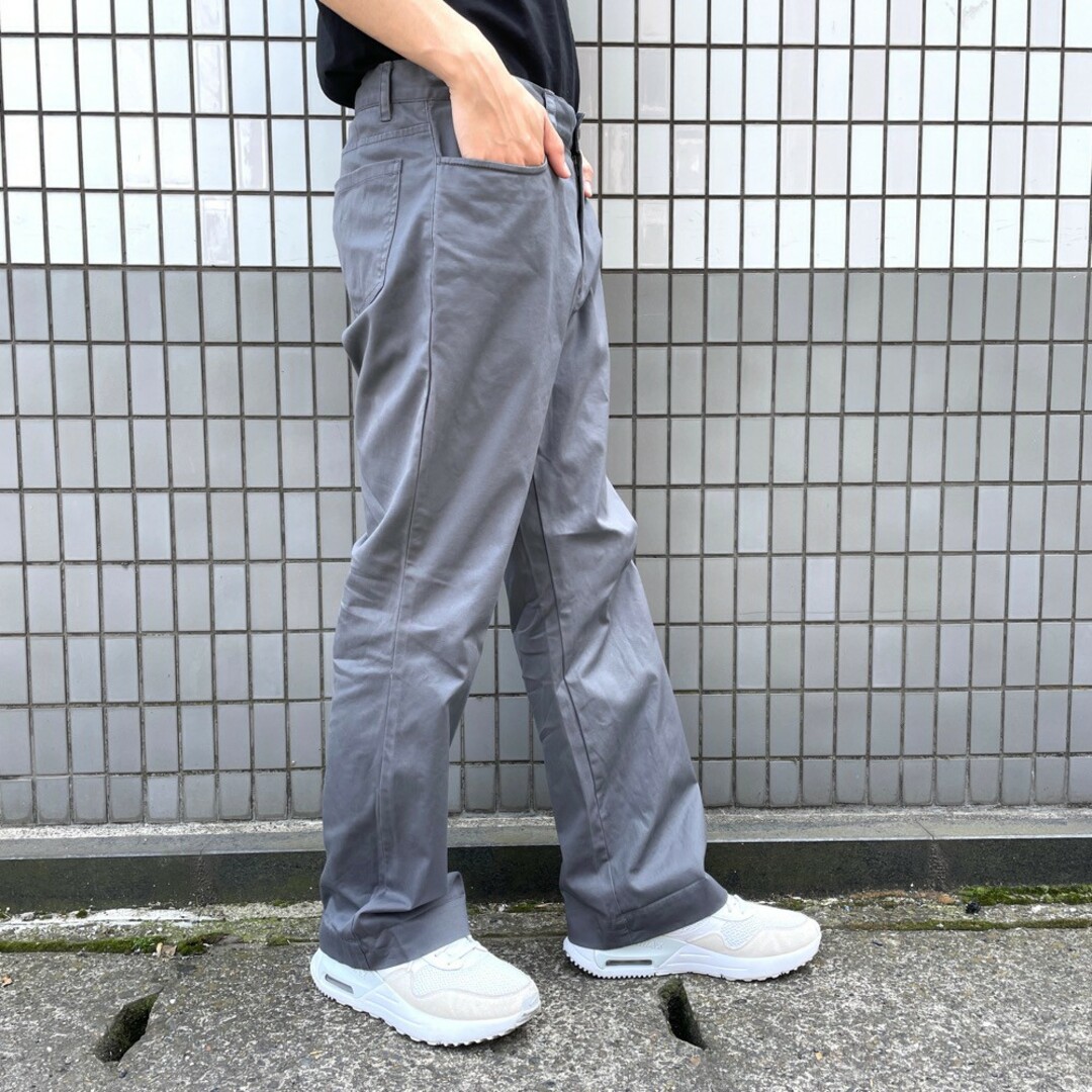 Calvin Klein(カルバンクライン)のUS古着 カルバンクライン Calvin Klein ワークパンツ チノパンツ サイズ：W32 L28.5 グレー  【中古】 メンズのスーツ(スラックス/スーツパンツ)の商品写真