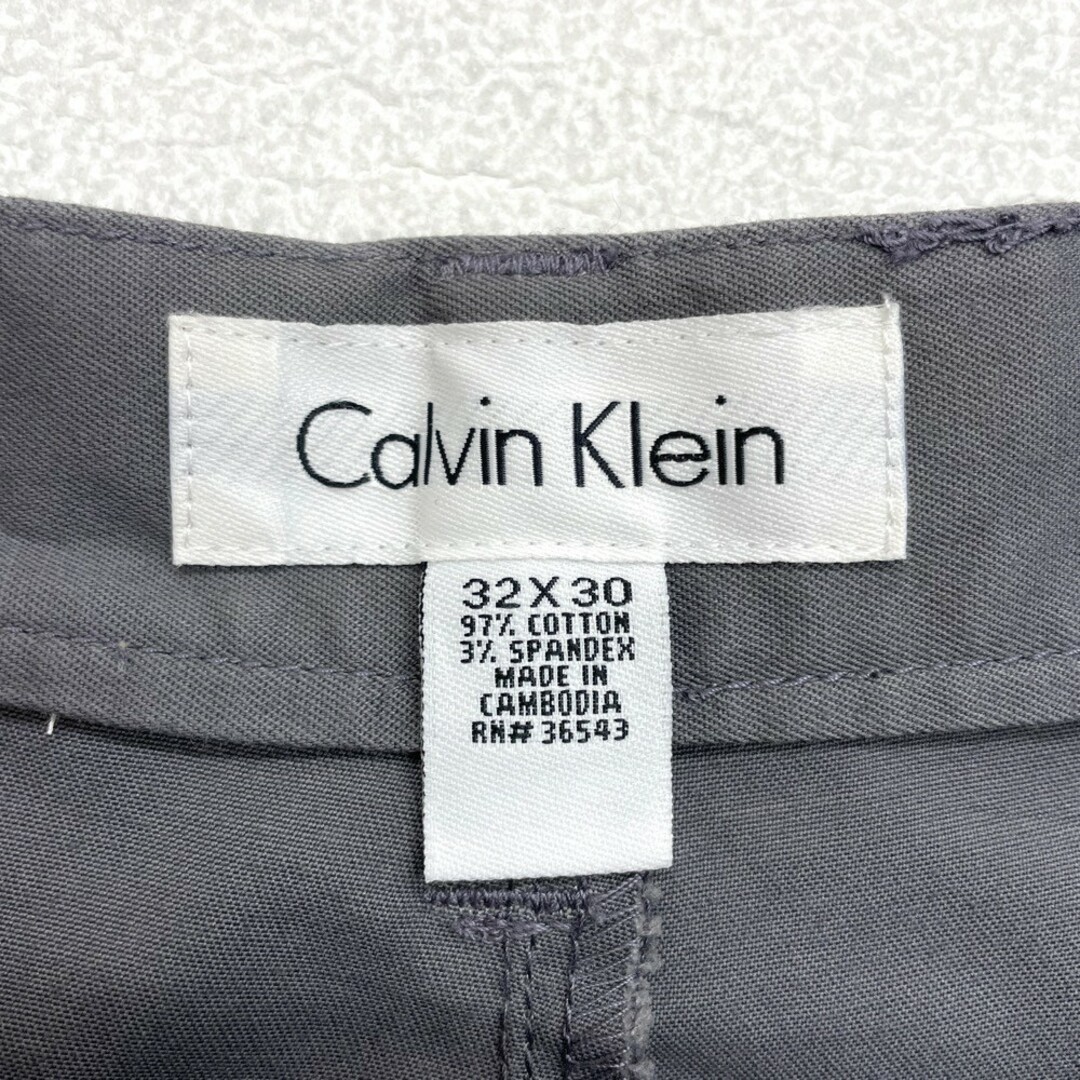 Calvin Klein(カルバンクライン)のUS古着 カルバンクライン Calvin Klein ワークパンツ チノパンツ サイズ：W32 L28.5 グレー  【中古】 メンズのスーツ(スラックス/スーツパンツ)の商品写真