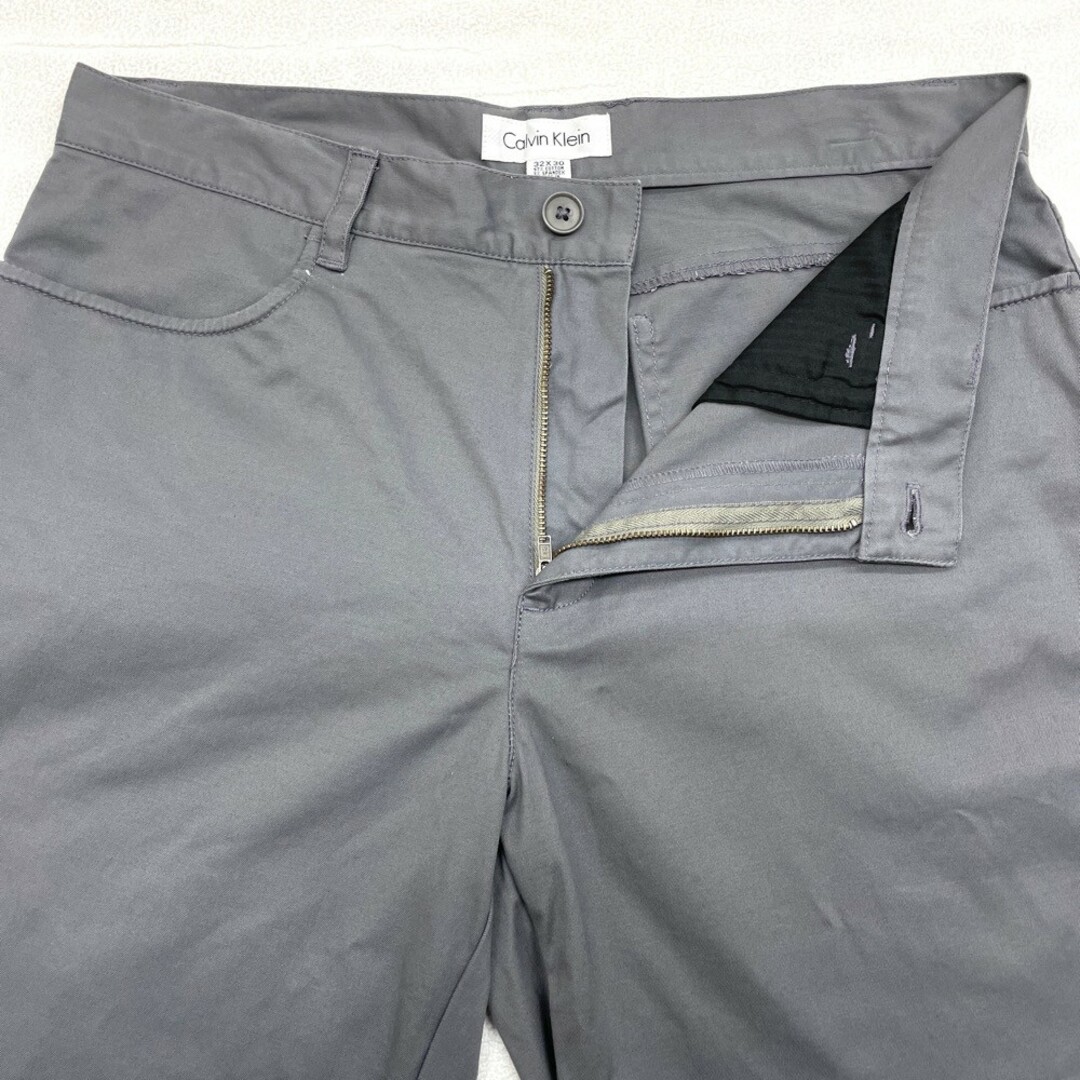 Calvin Klein(カルバンクライン)のUS古着 カルバンクライン Calvin Klein ワークパンツ チノパンツ サイズ：W32 L28.5 グレー  【中古】 メンズのスーツ(スラックス/スーツパンツ)の商品写真