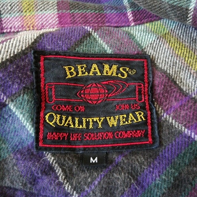 BEAMS(ビームス)のBEAMS ビームス ネルシャツ 長袖 メンズM 古着 メンズのトップス(シャツ)の商品写真