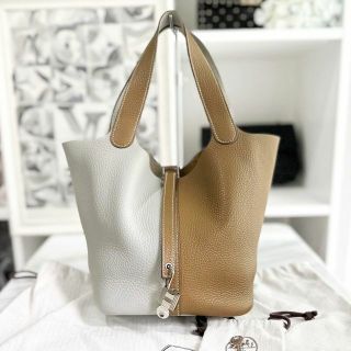 エルメス(Hermes)の美品☆　エルメス　ピコタンロックMM　カザック　トリヨンクレマンス　□Q刻印(ハンドバッグ)