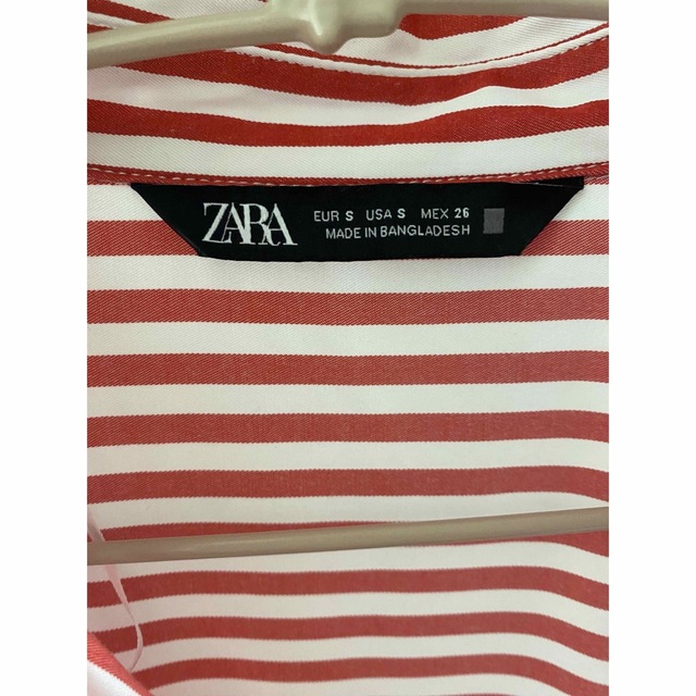 ZARA(ザラ)のZARA ポプリンストライプシャツ/Sサイズ レディースのトップス(シャツ/ブラウス(長袖/七分))の商品写真