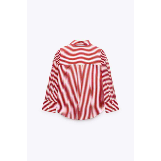 ZARA(ザラ)のZARA ポプリンストライプシャツ/Sサイズ レディースのトップス(シャツ/ブラウス(長袖/七分))の商品写真