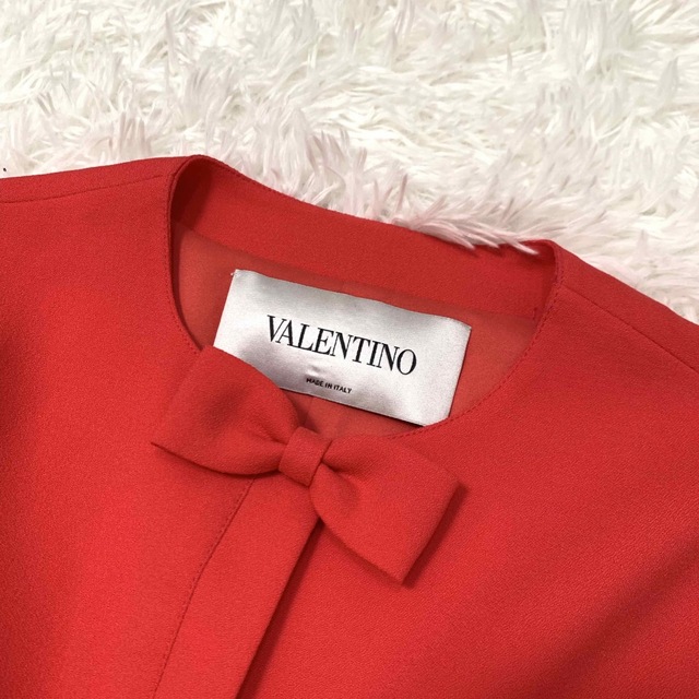 RED VALENTINO(レッドヴァレンティノ)のred valentino レッドヴァレンティノ リボンジャケット レディースのジャケット/アウター(ノーカラージャケット)の商品写真