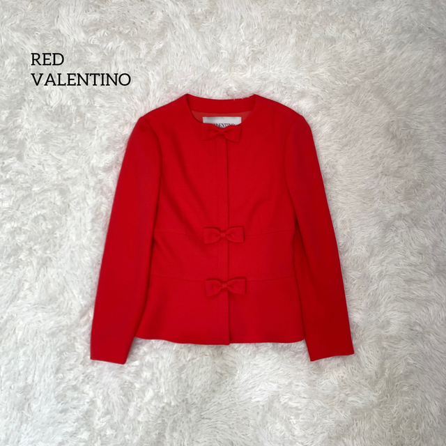 RED VALENTINO(レッドヴァレンティノ)のred valentino レッドヴァレンティノ リボンジャケット レディースのジャケット/アウター(ノーカラージャケット)の商品写真