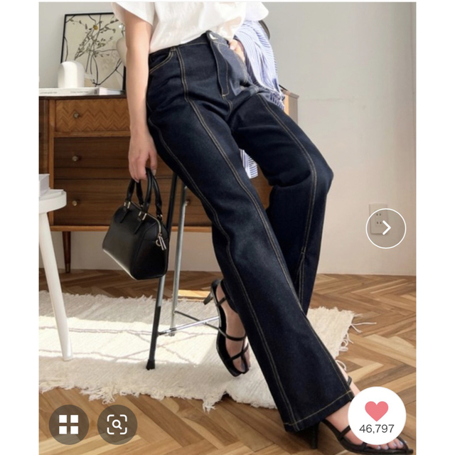 moment＋　デニム　インディゴブルー メンズのパンツ(デニム/ジーンズ)の商品写真