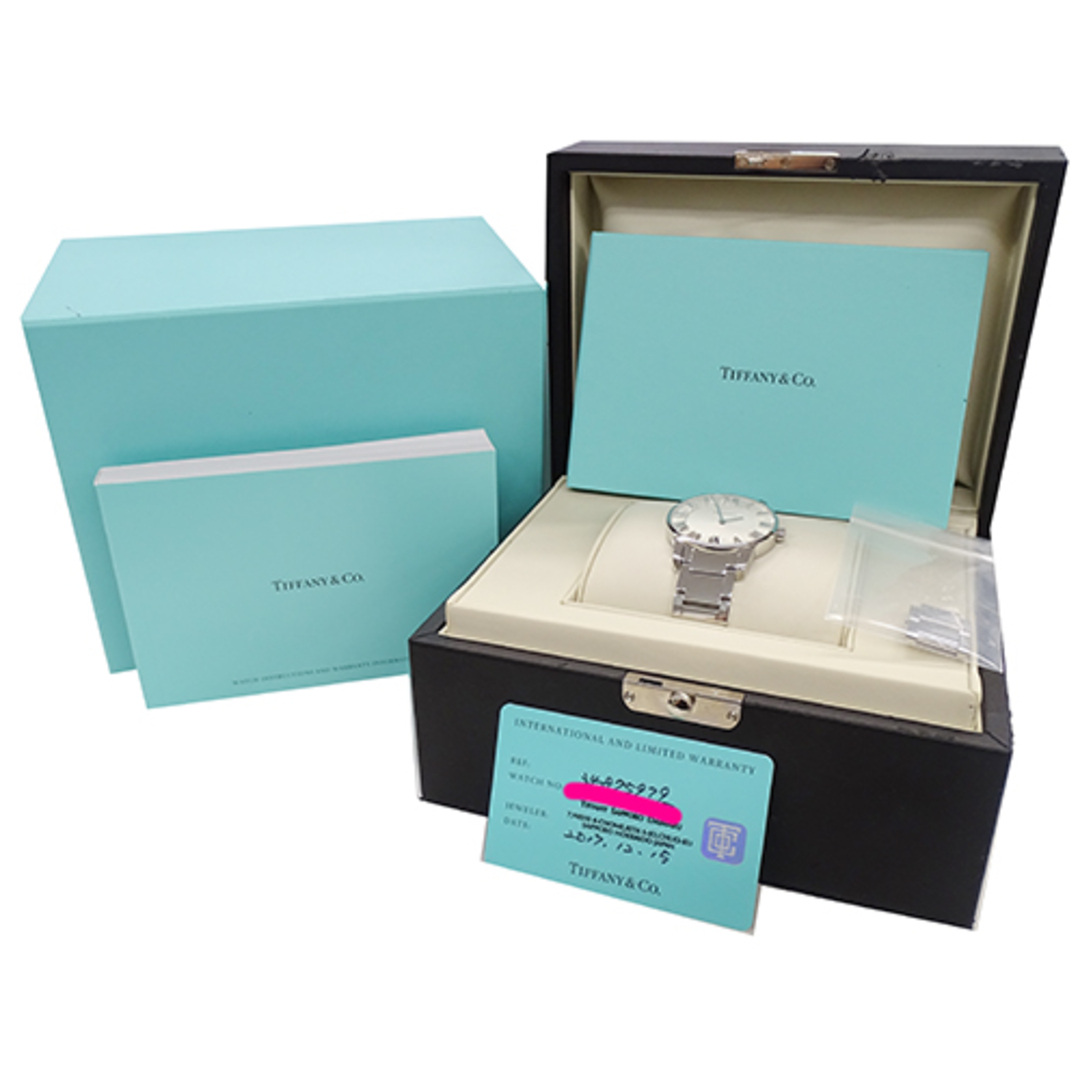 Tiffany & Co.(ティファニー)のティファニー TIFFANY&Co. 時計 メンズ ブランド アトラス 2-ハンド デイト クオーツ QZ ステンレス SS 34875979 シルバー 【中古】 メンズの時計(腕時計(アナログ))の商品写真