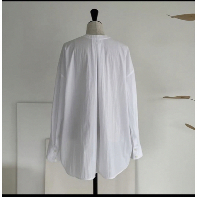 ARGUE(アギュー)のARGUE V-NECK TIDY SHIRT/WHITE レディースのトップス(シャツ/ブラウス(長袖/七分))の商品写真