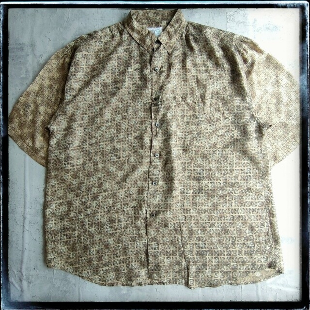 【C74】【C52】 半袖シャツ  USA古着 90s  ヴィンテージ感 メンズのトップス(シャツ)の商品写真