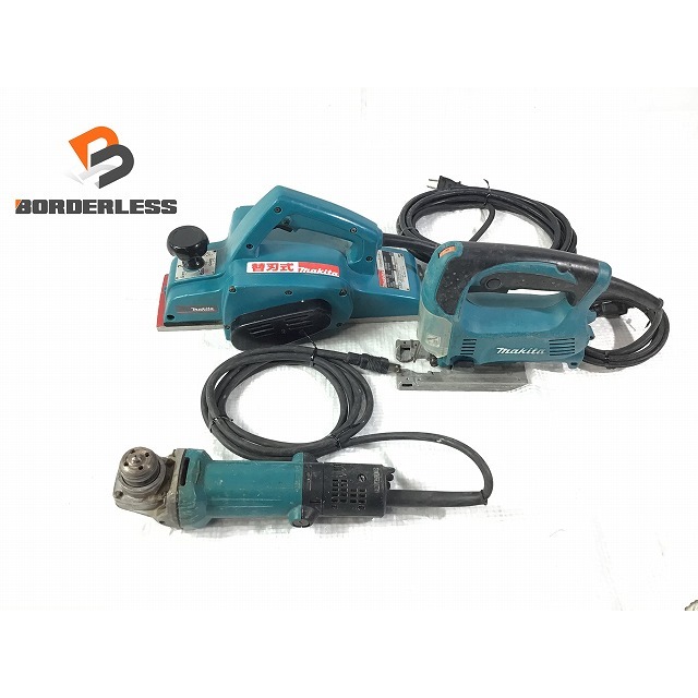 Makita ☆中古品 3点セット☆makita マキタ 100V ディスクグラインダー 9533B 110mm電気カンナ 1911B ジグソー  4329 木工加工 72777の通販 by 工具販売専門店Borderless(ラクマ店)｜マキタならラクマ