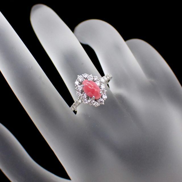 火炎模様バッチリ！超高品質コンクパールリング0.96ct　PT950　 レディースのアクセサリー(リング(指輪))の商品写真