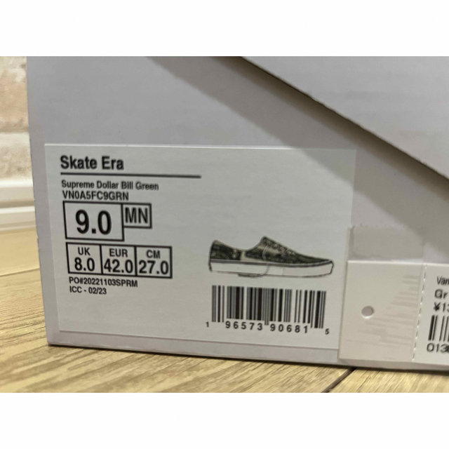 新品 supreme 2023SS vans Dollar Era