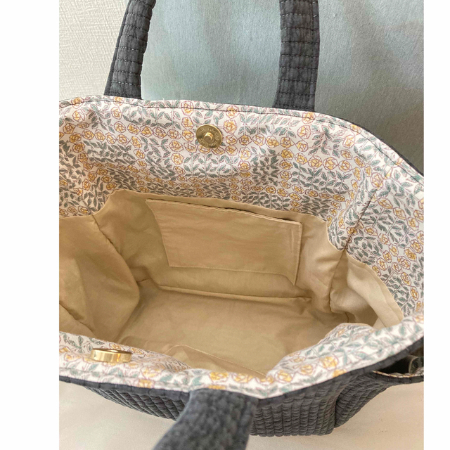 キレイめスタイルにも似合うヌビバッグ☆リバティ生地☆マザーズバッグ♪ハンドメイド
