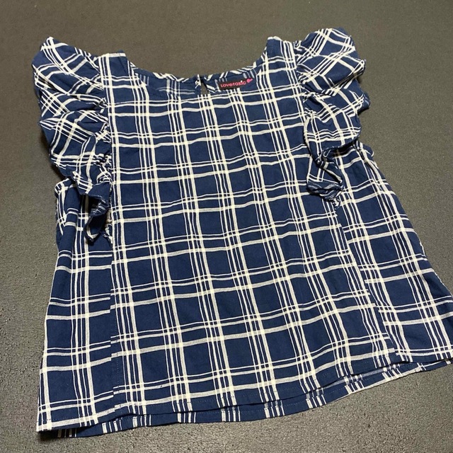 lovetoxic(ラブトキシック)のラブトキシックチェック柄フリルブラウス キッズ/ベビー/マタニティのキッズ服女の子用(90cm~)(ブラウス)の商品写真