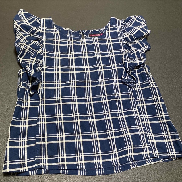 lovetoxic(ラブトキシック)のラブトキシックチェック柄フリルブラウス キッズ/ベビー/マタニティのキッズ服女の子用(90cm~)(ブラウス)の商品写真