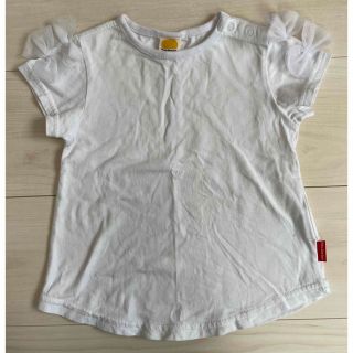 ムージョンジョン(mou jon jon)のレースリボン付き　半袖シャツ　95サイズ女の子(Tシャツ/カットソー)