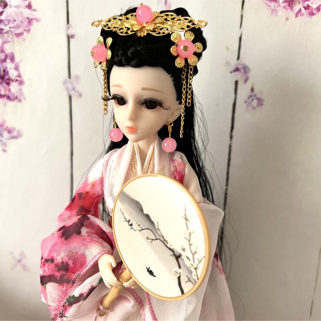 1/6ドール フルセット 可動ボディ 本体 衣装 古代中国衣装 ピンク×白