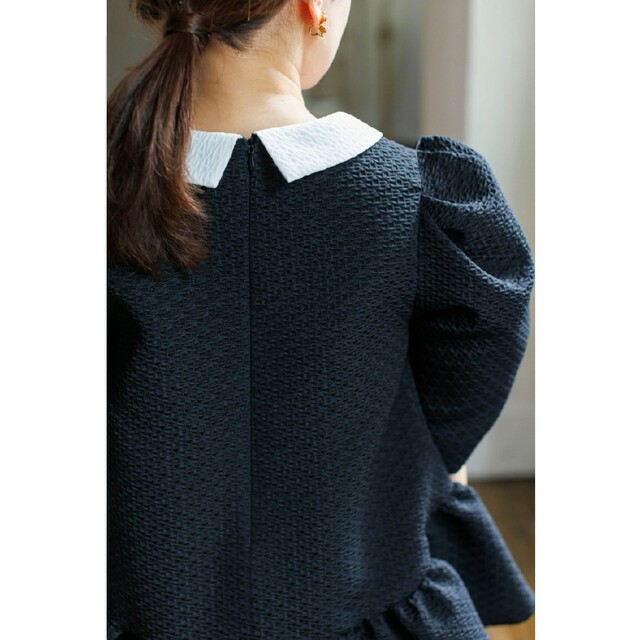 BLUELEA ブルレア Back flare jacquard blouseの通販 by M211's shop ...