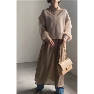 アメリヴィンテージ(Ameri VINTAGE)のAmeri SHEER LAYERED SHIRT TOP(ロングワンピース/マキシワンピース)