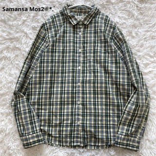サマンサモスモス(SM2)のSamansa Mos2 SM2 シャツ チェック Mサイズ 良品(シャツ/ブラウス(長袖/七分))