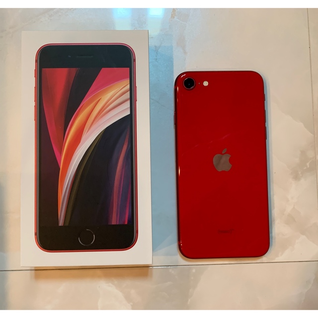 美品 SIMフリー iPhone SE2 64GB RED P106