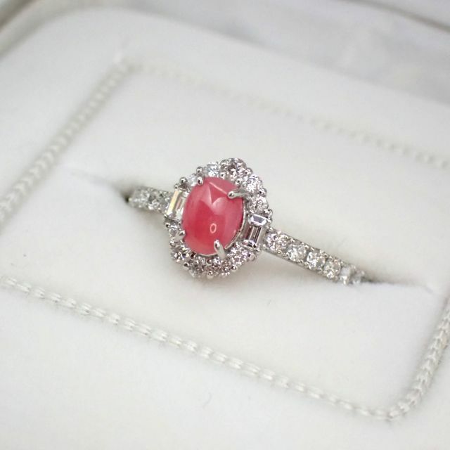 高品質コンクパールリング0.62ct　PT950 レディースのアクセサリー(リング(指輪))の商品写真