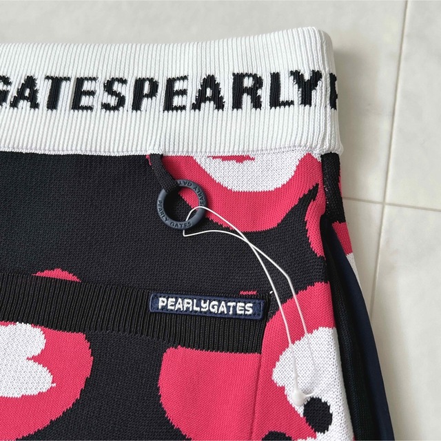 ゴルフPEARLY GATES 新品 2021年 花柄ニットスカートチェリーブロッサム