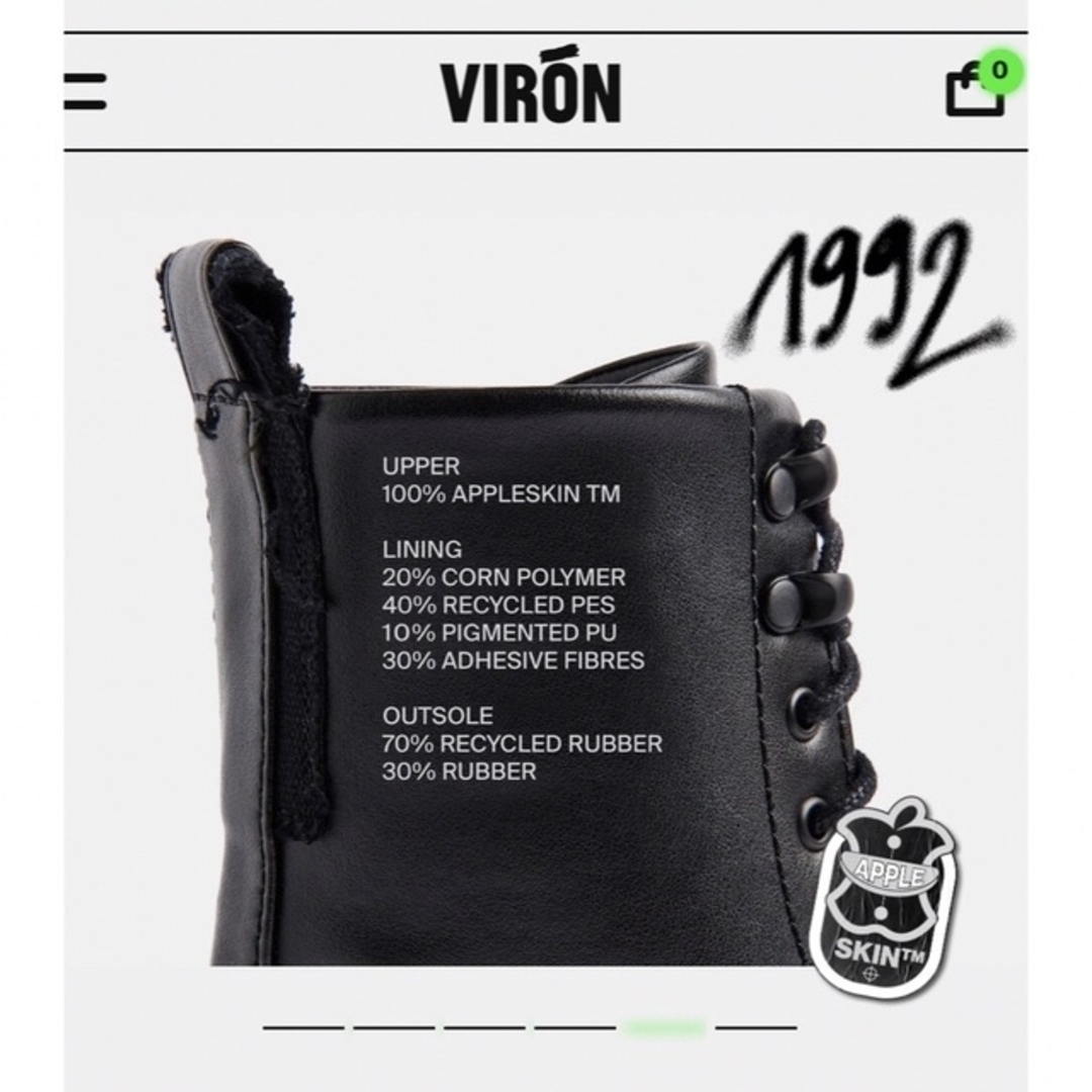 adidas(アディダス)のVIRÓN ヴィロン/ アップルブーツ1992 BLACK   レディースの靴/シューズ(ブーツ)の商品写真
