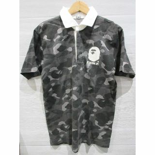 アベイシングエイプ(A BATHING APE)の[U5714]アベイシングエイプ 迷彩 グレー系 ポロシャツ Mサイズ(ポロシャツ)