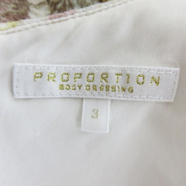 PROPORTION BODY DRESSING(プロポーションボディドレッシング)のプロポーション ボディドレッシング ワンピース ミニ 半袖 3 茶 黄 レディースのワンピース(ミニワンピース)の商品写真