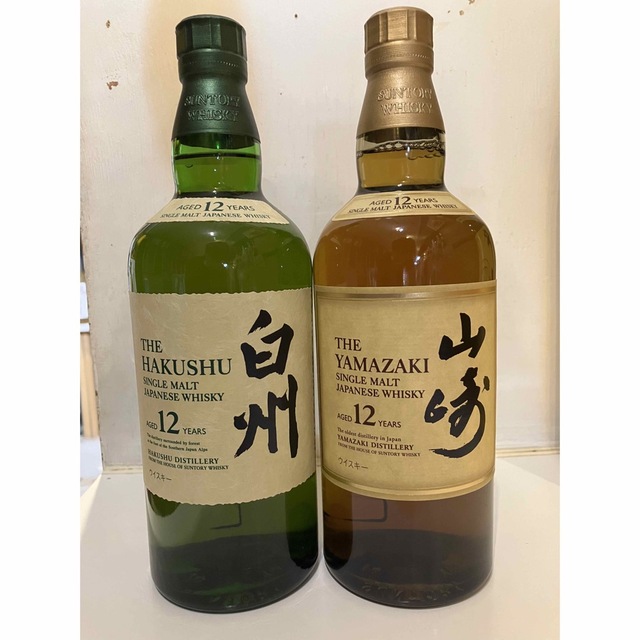 食品/飲料/酒サントリー白州12年、山崎12年セット