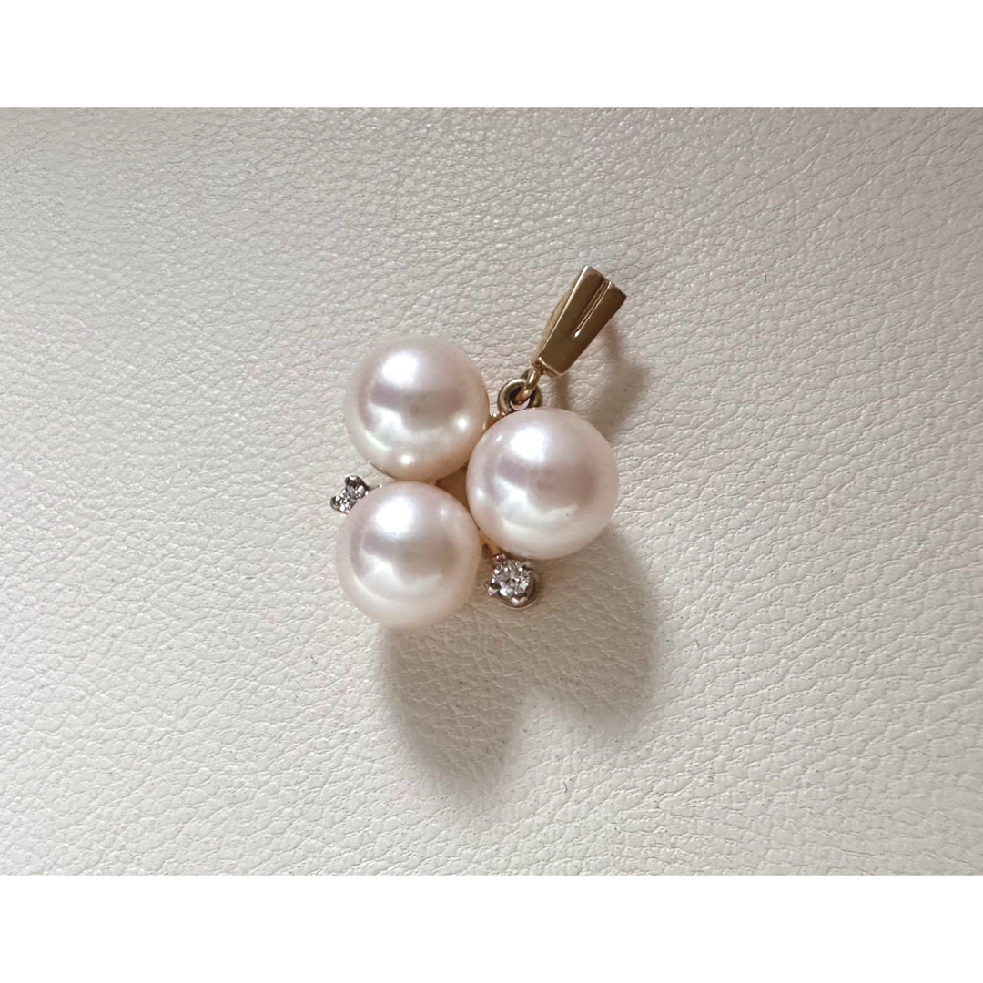 MIKIMOTO  アコヤ真珠 ダイヤモンドペンダントトップ  K14