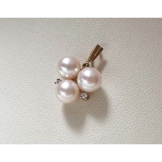 ミキモト(MIKIMOTO)のMIKIMOTO  アコヤ真珠 ダイヤモンドペンダントトップ  K14(ネックレス)