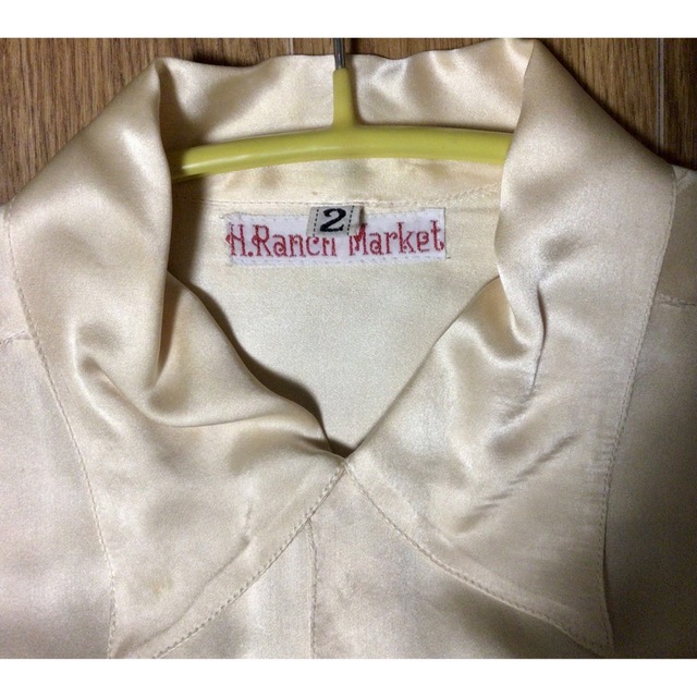 HOLLYWOOD RANCH MARKET　インドシルク刺繍シャツ インド製M 1