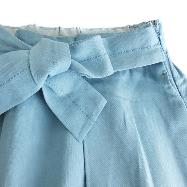 DES PRES(デプレ)のデプレ トゥモローランド 17SS スカート フレア ひざ丈 タック リボン 青 レディースのスカート(ひざ丈スカート)の商品写真